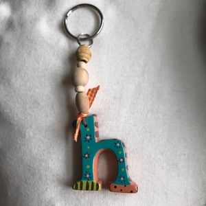 Cute little 'h' keychain